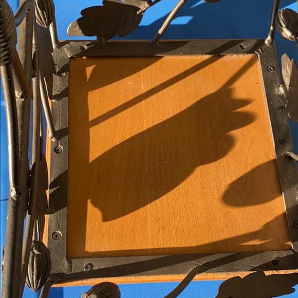 Wooden Iron basket wood heavyweight organizer bird - Picture 7 of 7